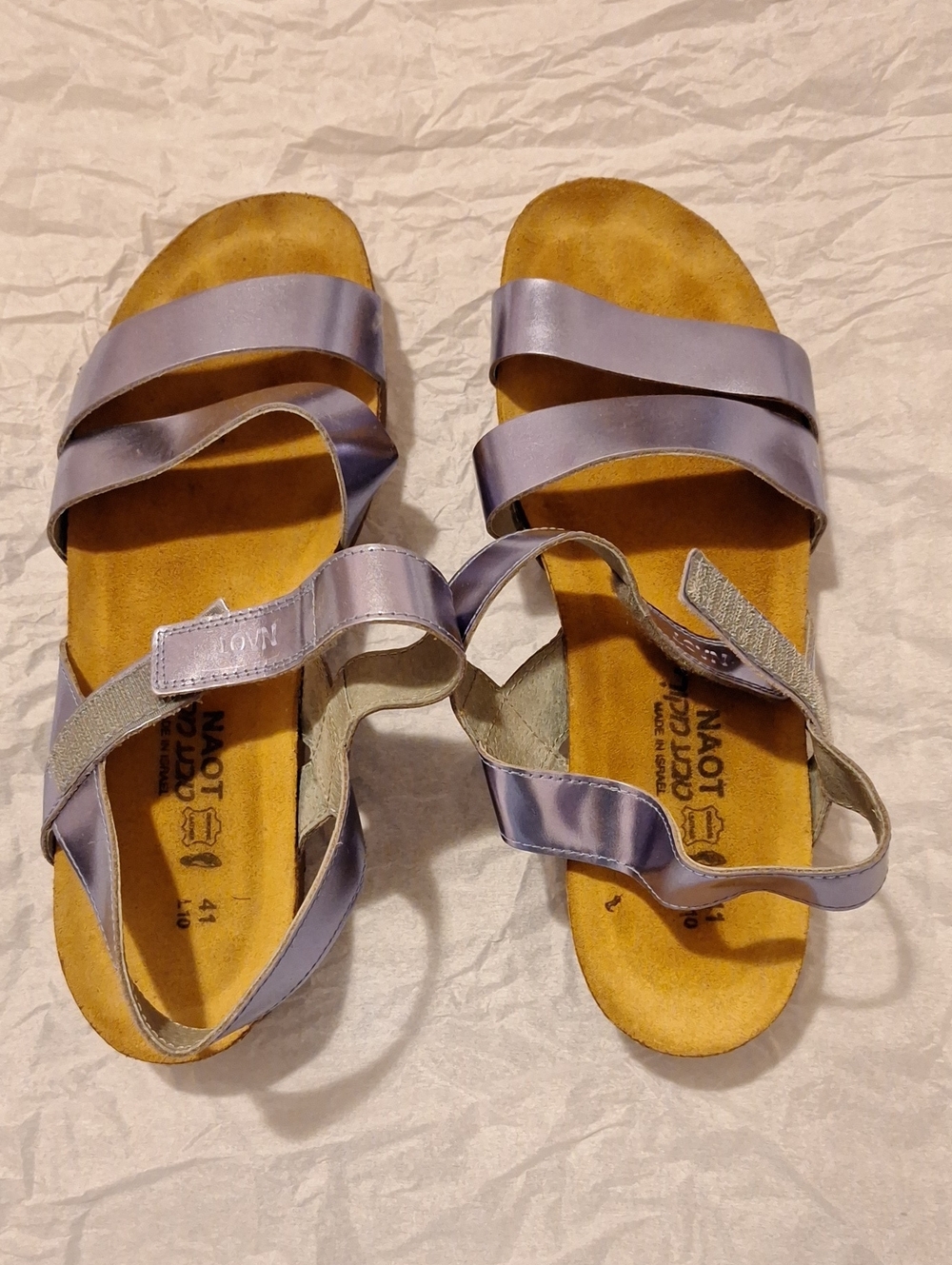 Naot 41 9 9.5 Metallic Purple Kayla Sandal Runs Small & Narrow
